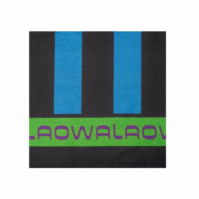 ręczniki plażowe owala polyester w kolorze czarno-niebieskim