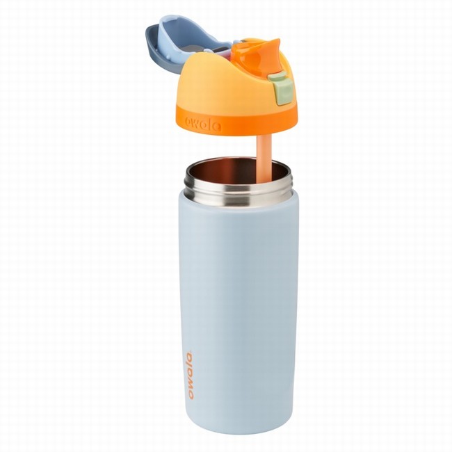 butelki na wodę owala freesip 16oz dla dzieci szare