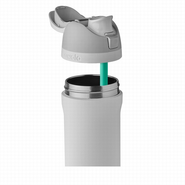 butelki na wodę owala freesip 24oz szare