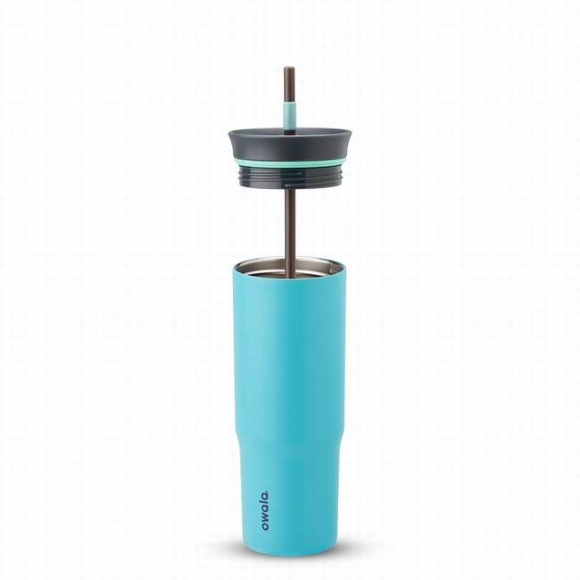 butelki na wodę owala 24oz tumbler niebieskie