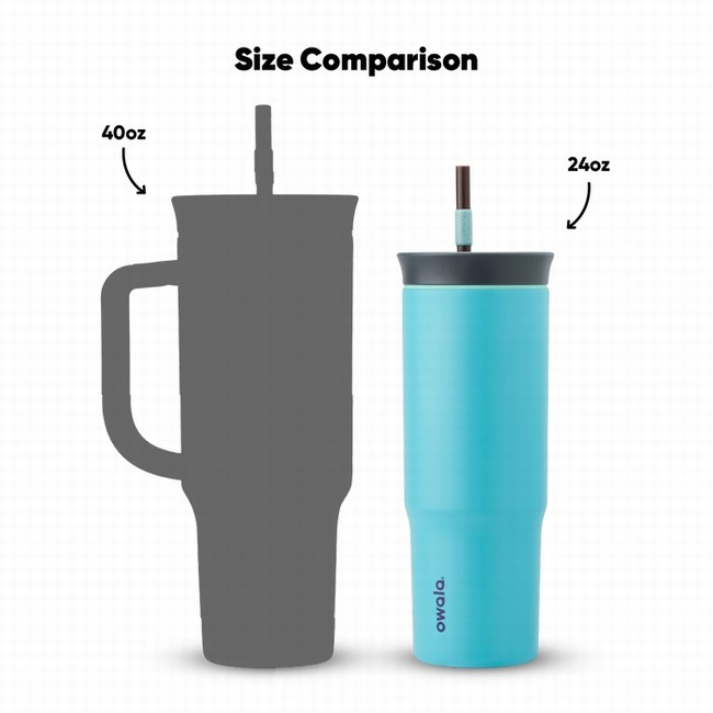 butelki na wodę owala 24oz tumbler niebieskie